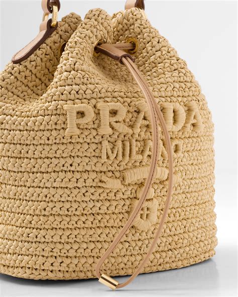 prada white raffia bucket bag|prada raffia bag dupe.